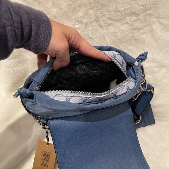 💙 Steve Madden Ocean Bfern 2 Purses in One Cross Body Bag and Credit Card Case - Picture 12 of 17